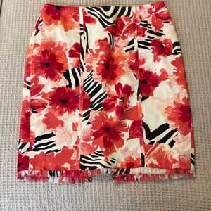 WHBM Floral Pencil Skirt